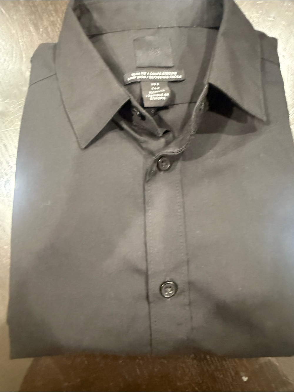 H&M Men's Black Formal Dress Shirt